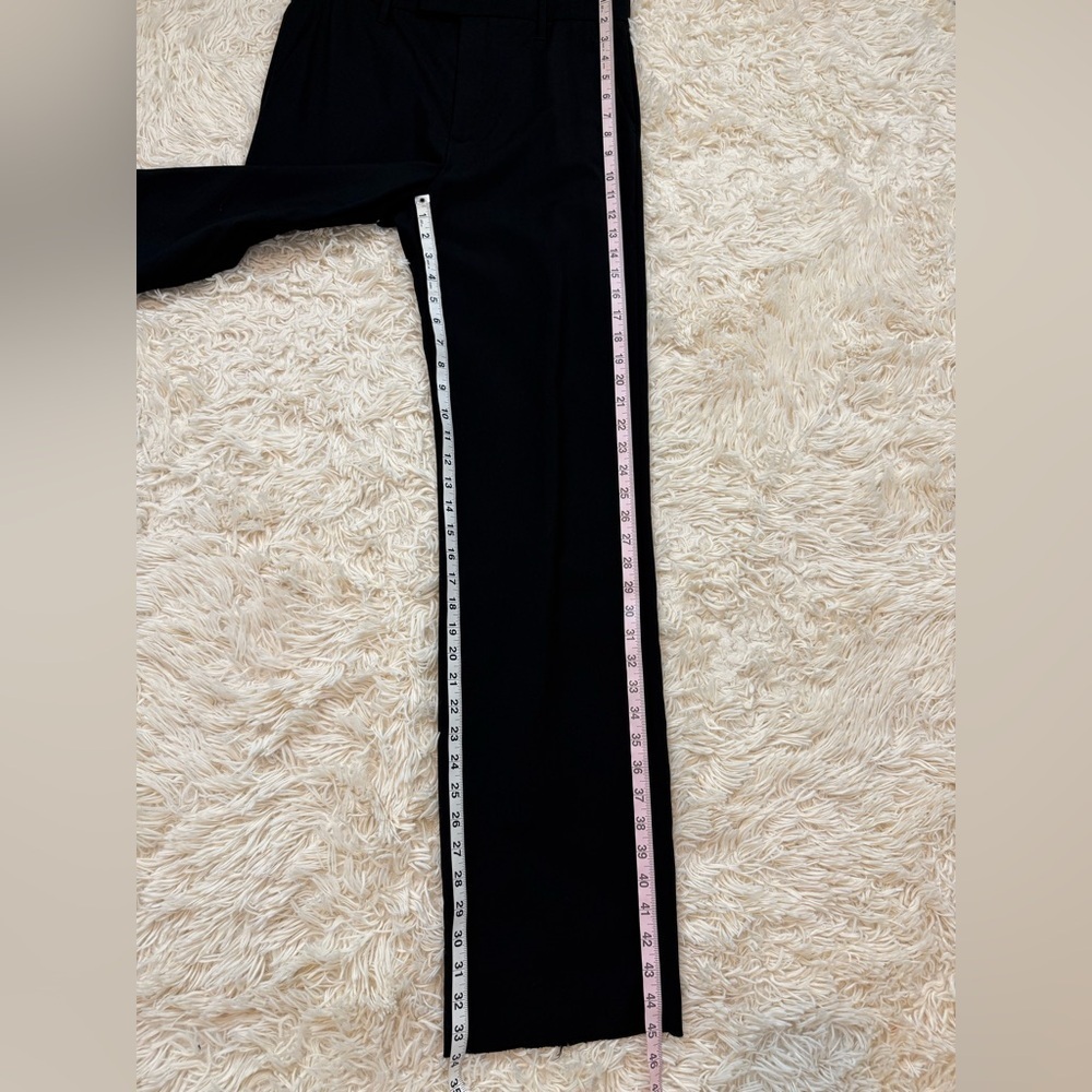 Gucci Uniform Black wool Pants Trousers raw hem size 40 pocket zip straight leg - Picture 4 of 14